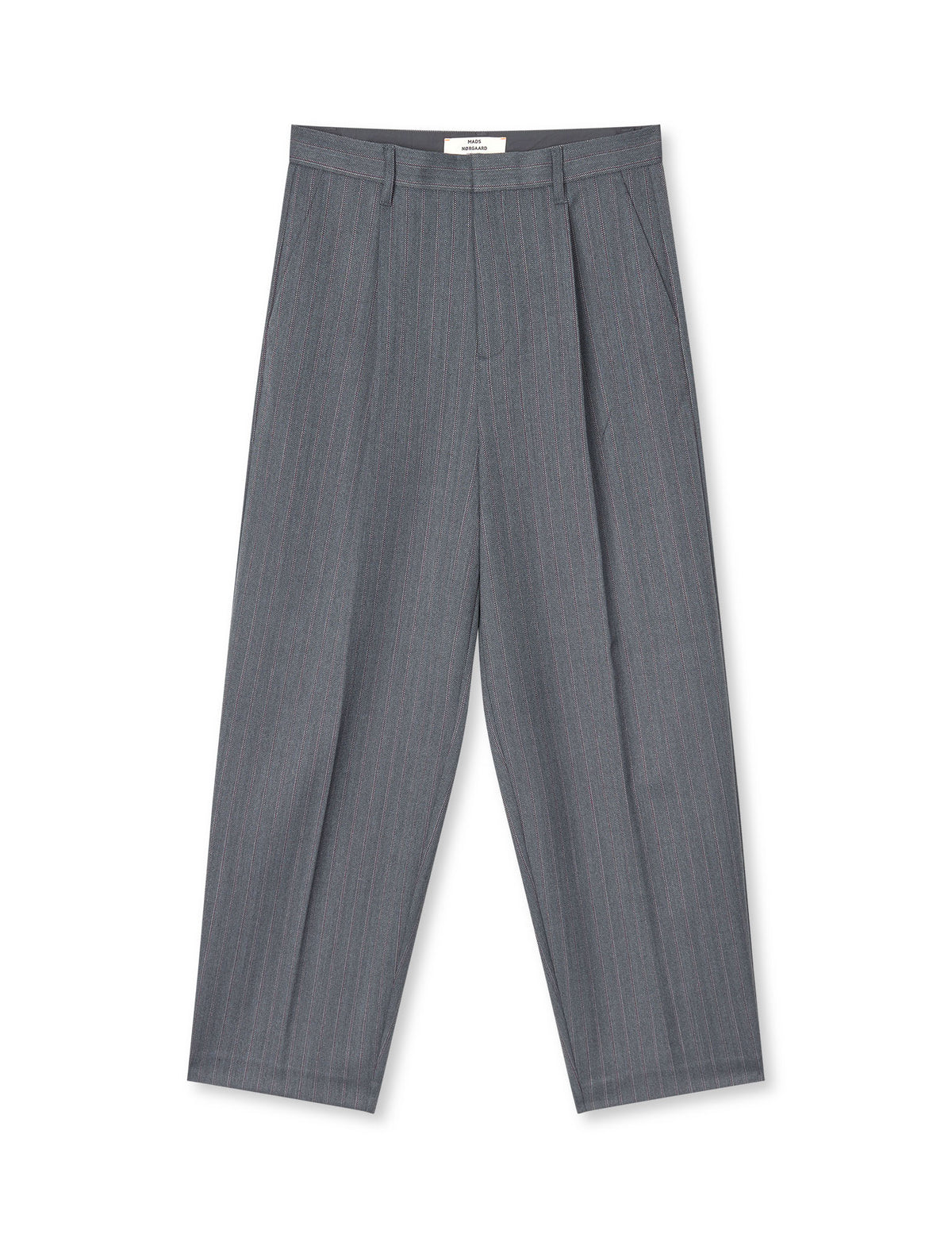 Herringbone Pin Maria Pants, Dark Grey Melange/Winetasting