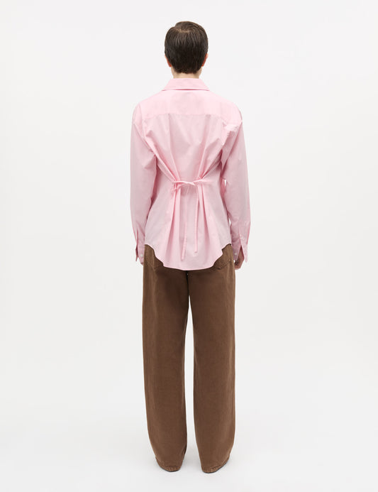 Peach Poplin Shelly Shirt, Fairy Tale Pink