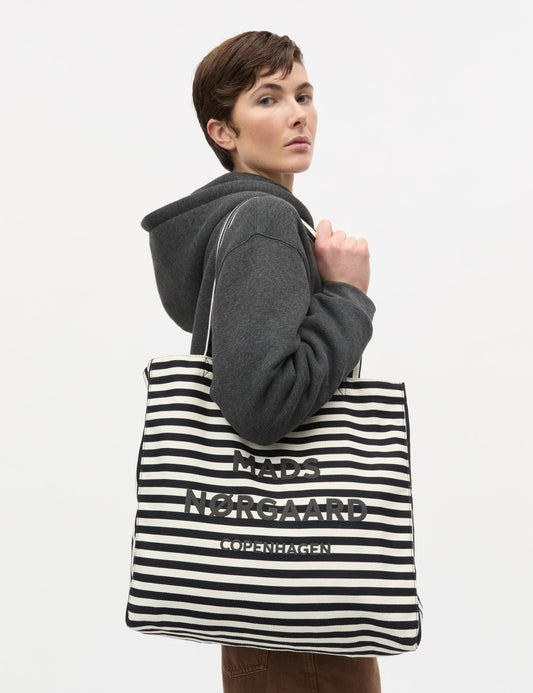 Boutiqno Athene AOP Bag, Stripe AOP/Black