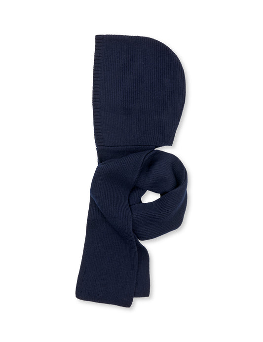 One Wool Freja Hooded Scarf, Sky Captain