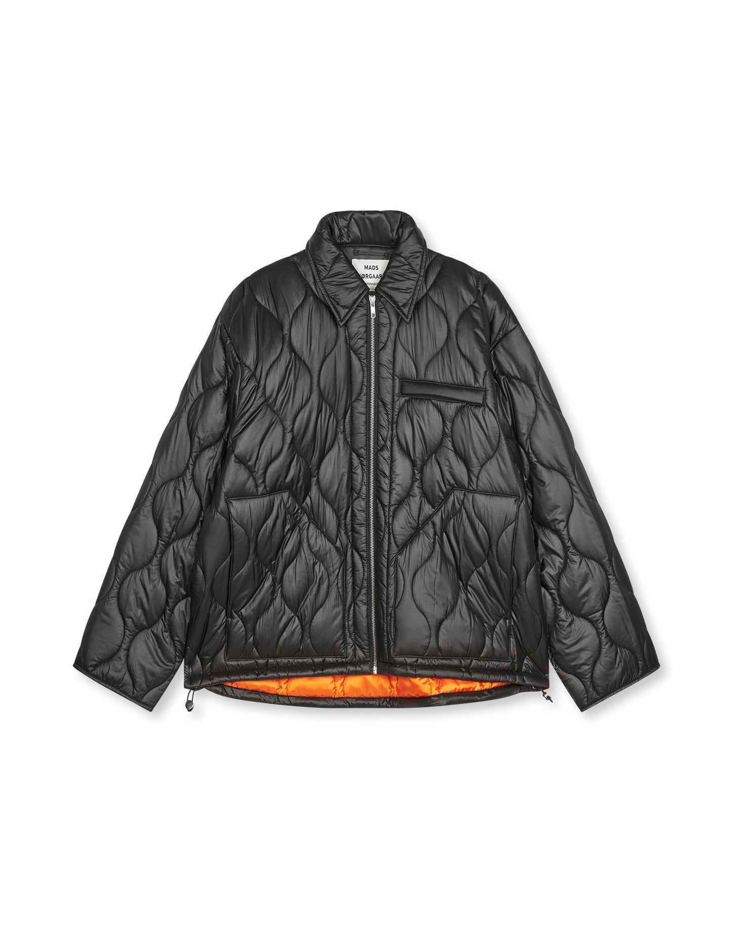Shiny Ripstop Flora Jacket, Black