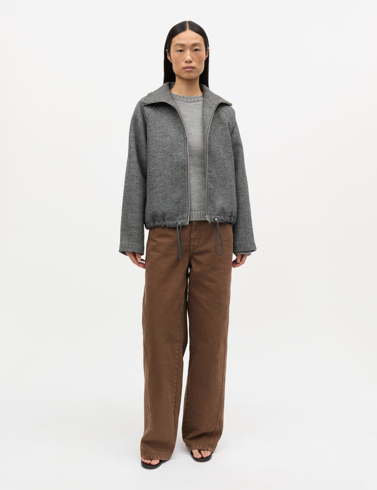 Bond Wool Lotta Jacket, Dark Grey Melange