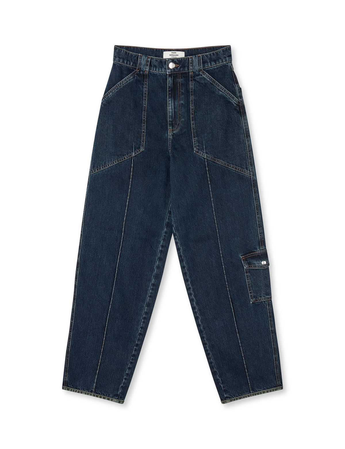 Double Denim Pam Jeans, Blue/Green Dye