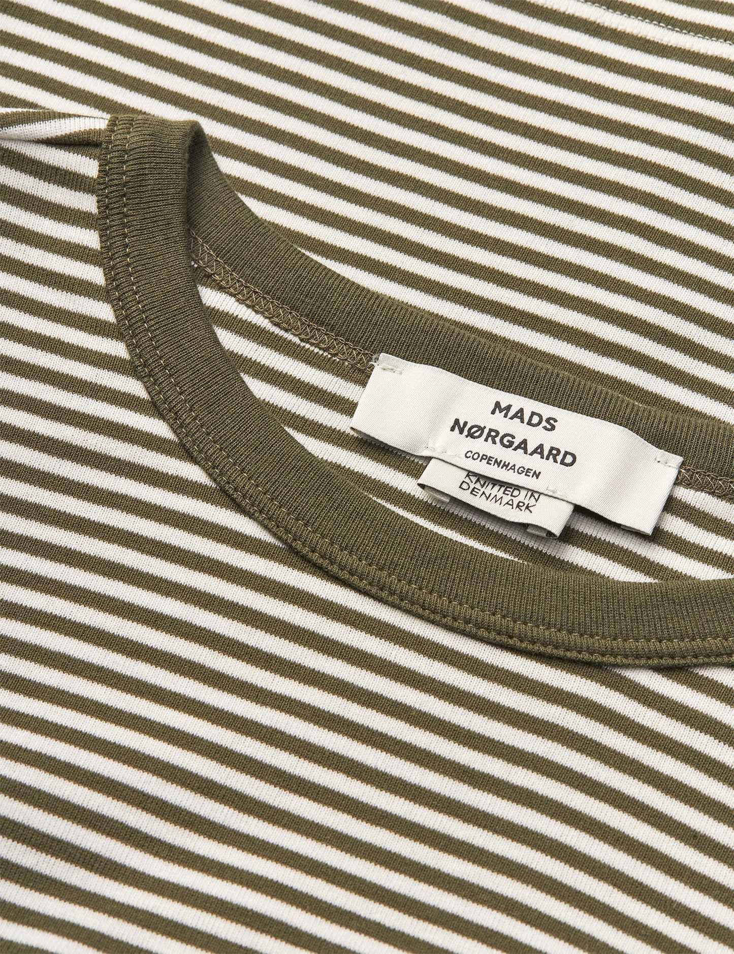 Grace Jersey Stripe June Tee, White/Tarmac