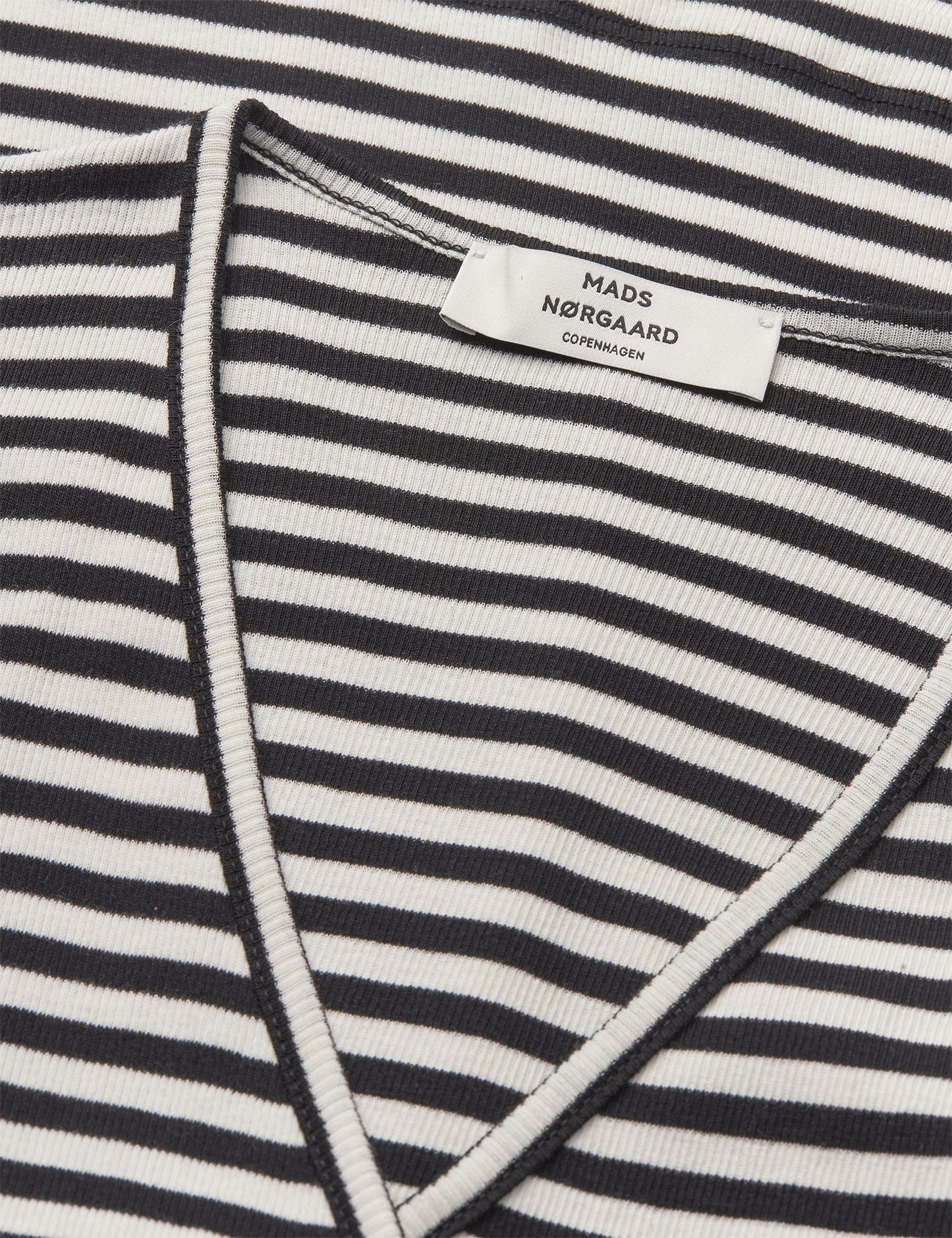 2x2 Cotton Stripe Susi LS Top, Black/Vanilla Ice