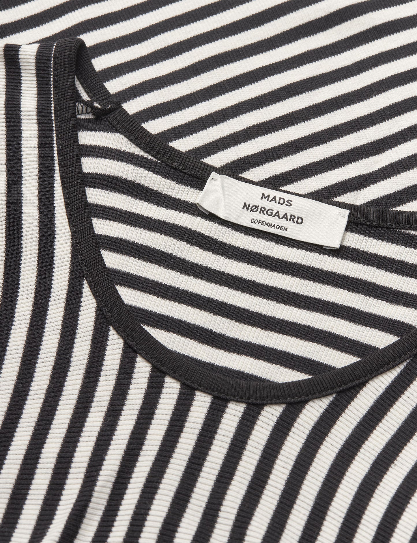 2x2 Cotton Stripe Severa Dress, Black/Vanilla Ice