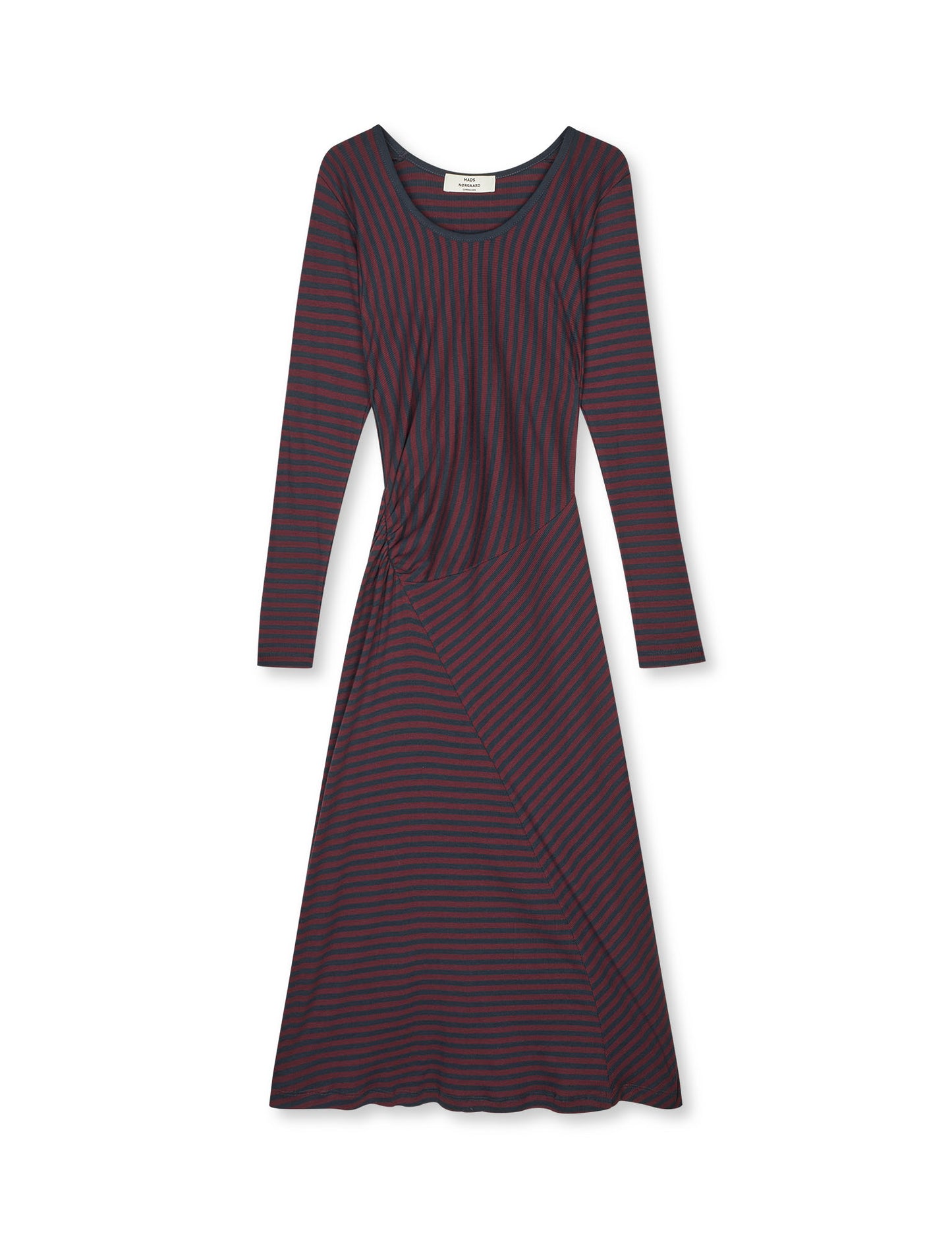 2x2 Cotton Stripe Severa Dress, Sky Captain/Winetasting