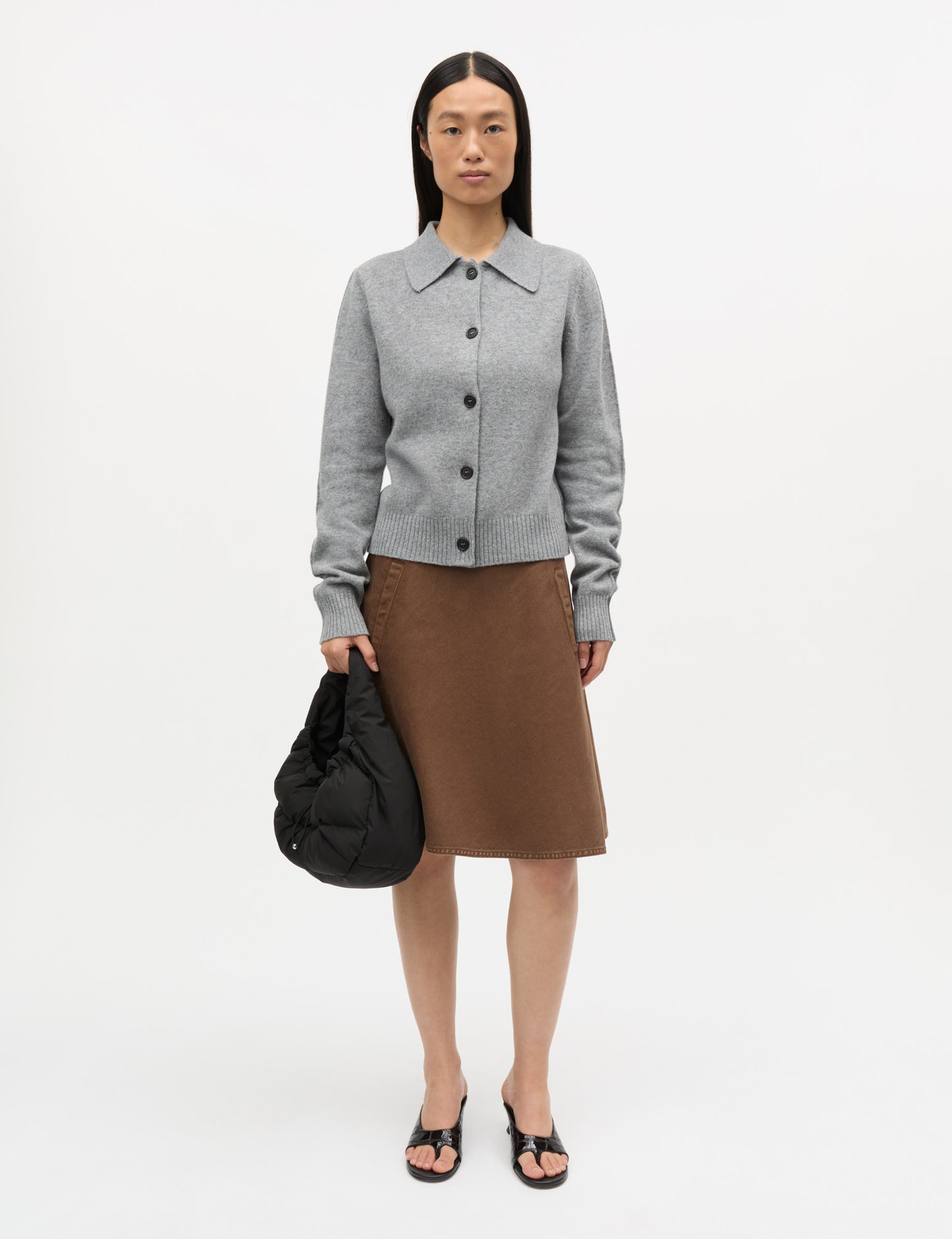 Soil Denim Stelly Skirt, Cocoa