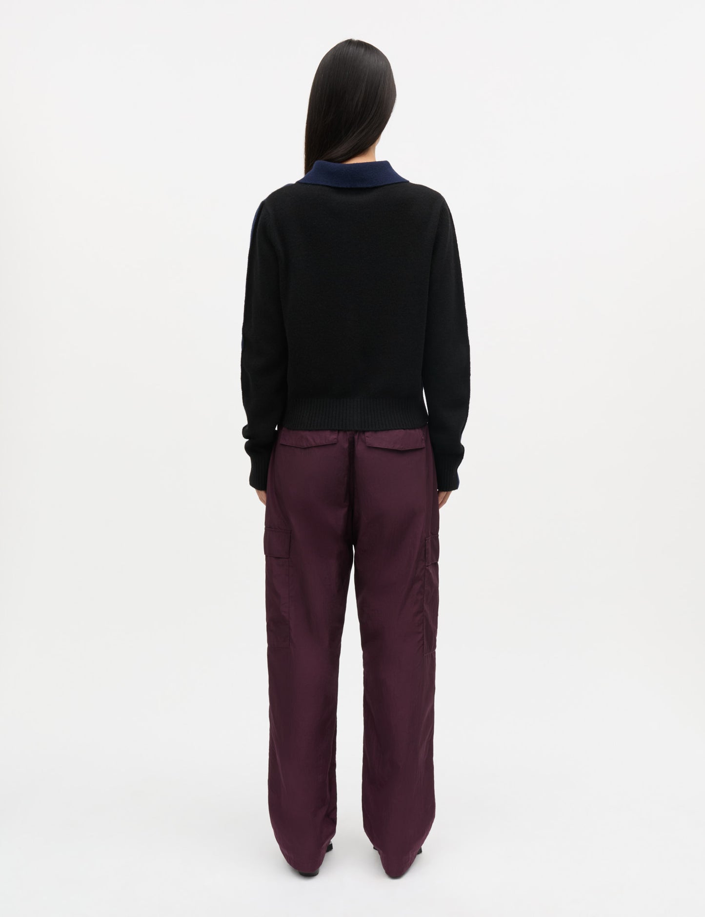 Yota Knit Katrine Cardigan, Parisian Night/Black