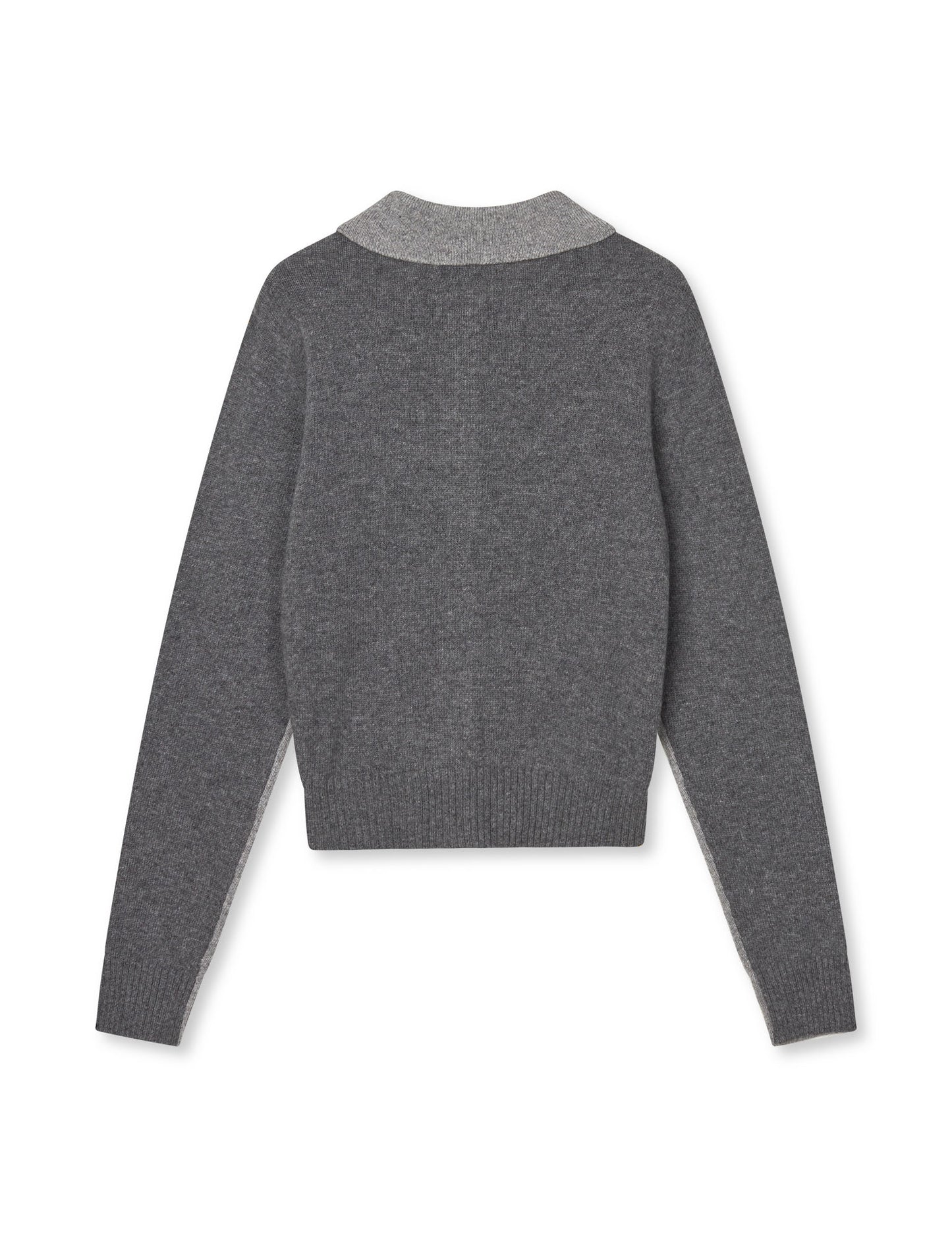 Yota Knit Katrine Cardigan, Light Grey Melange/Dark Grey M