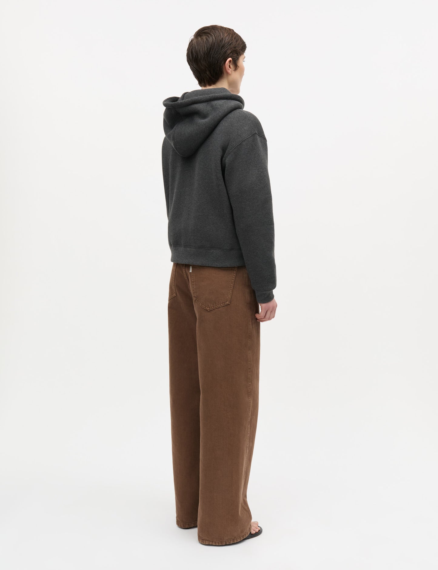 Standard Bobo Hood Sweatshirt, Dark Grey Melange
