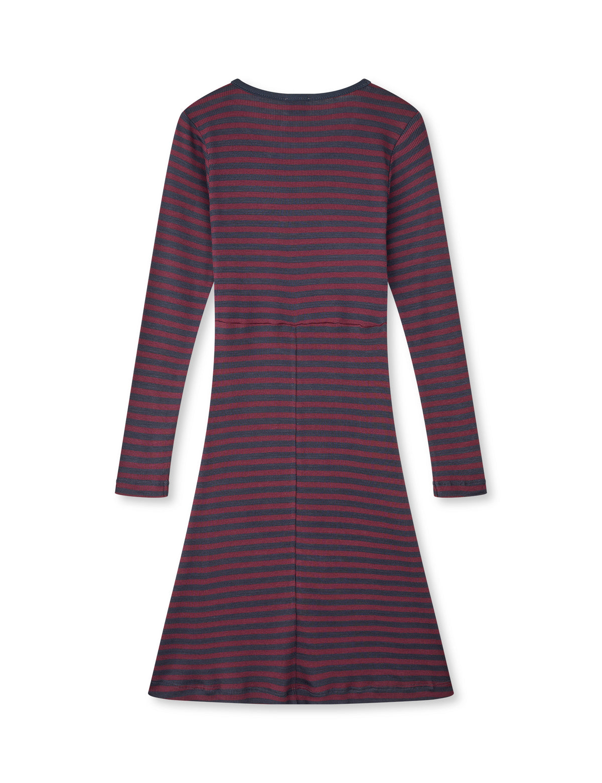 2x2 Cotton Stripe Cille Dress, Sky Captain/Winetasting