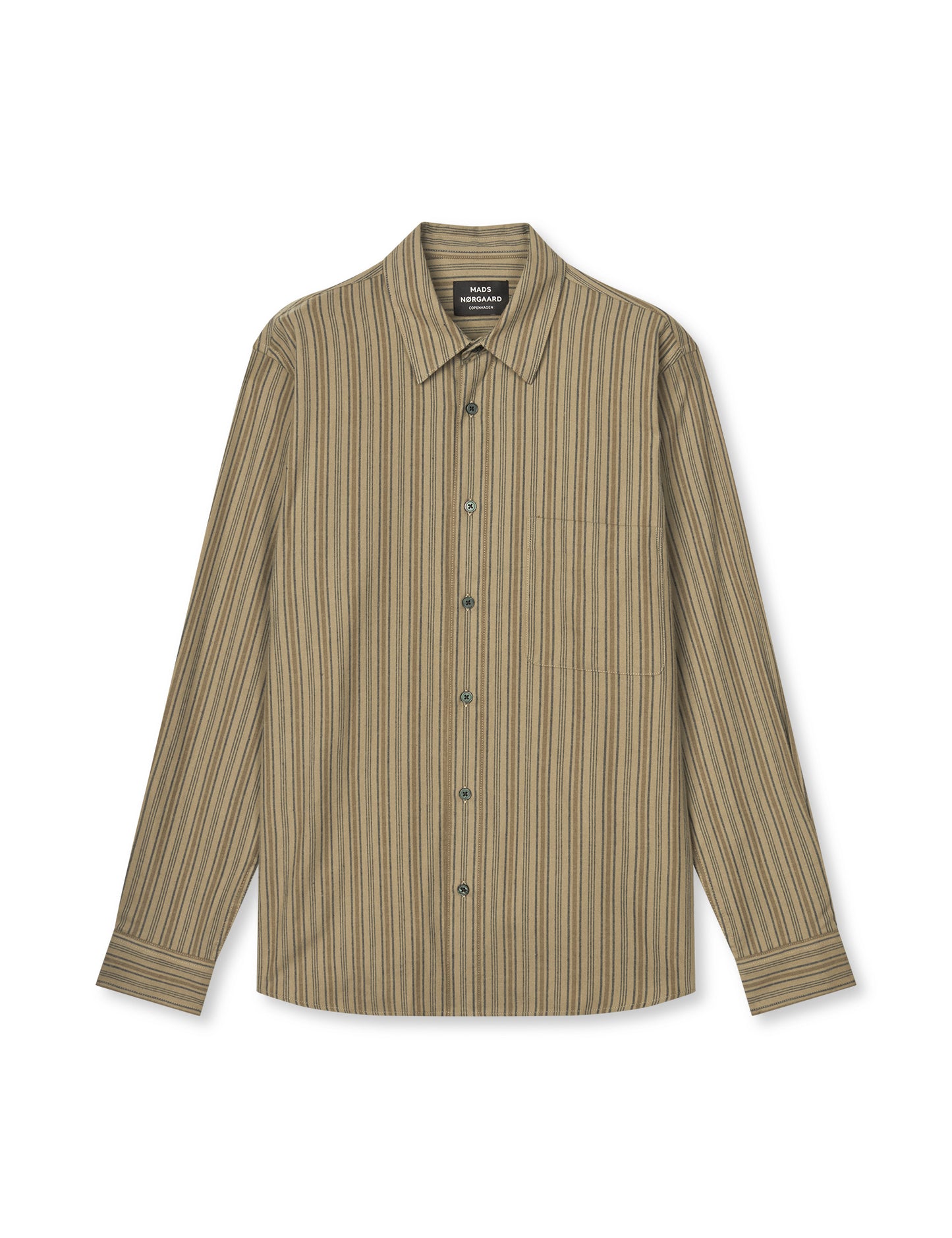 Flannel Stripe Sune Shirt, Overland Trek/Sky Captain/Tama