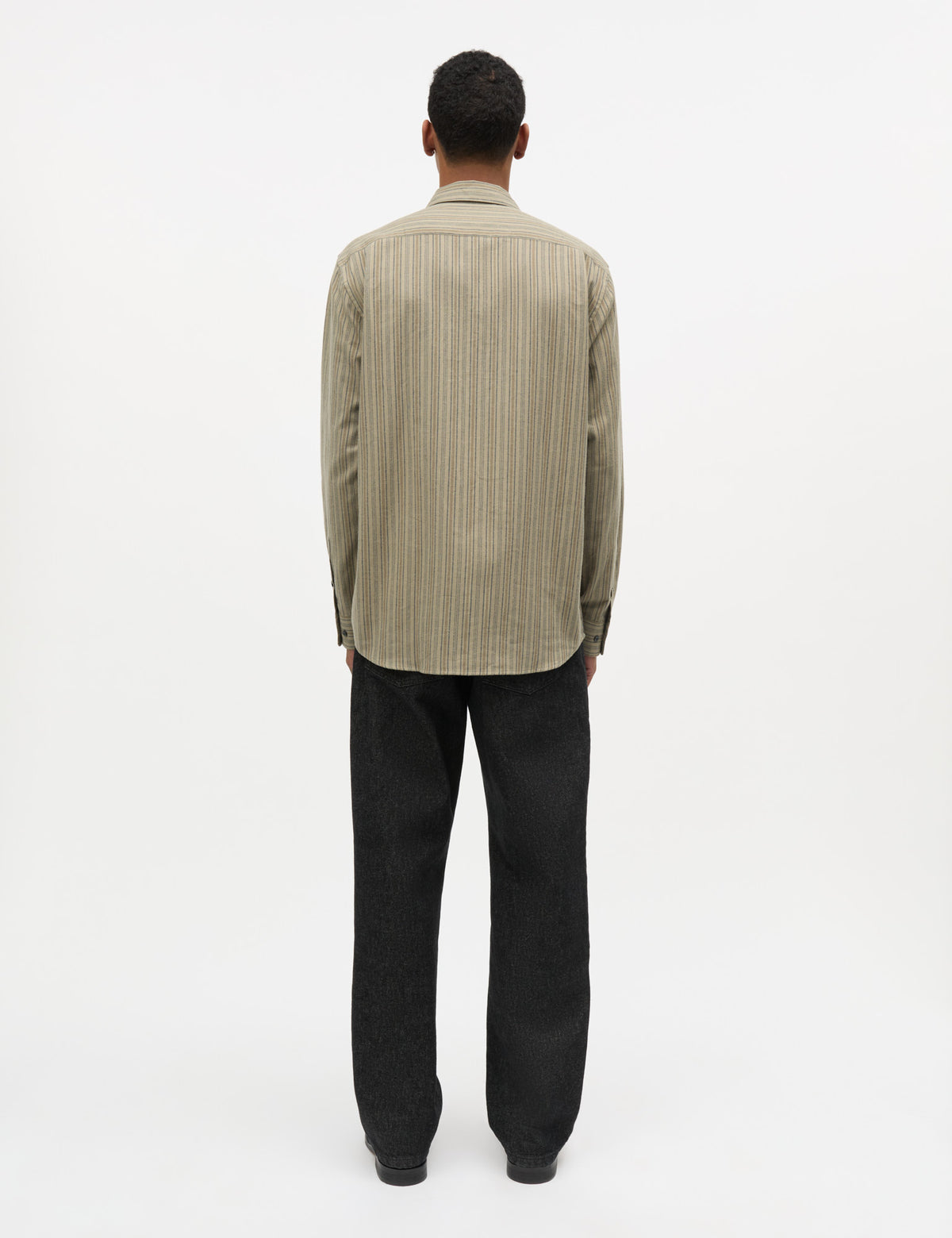 Flannel Stripe Sune Shirt, Overland Trek/Sky Captain/Tama