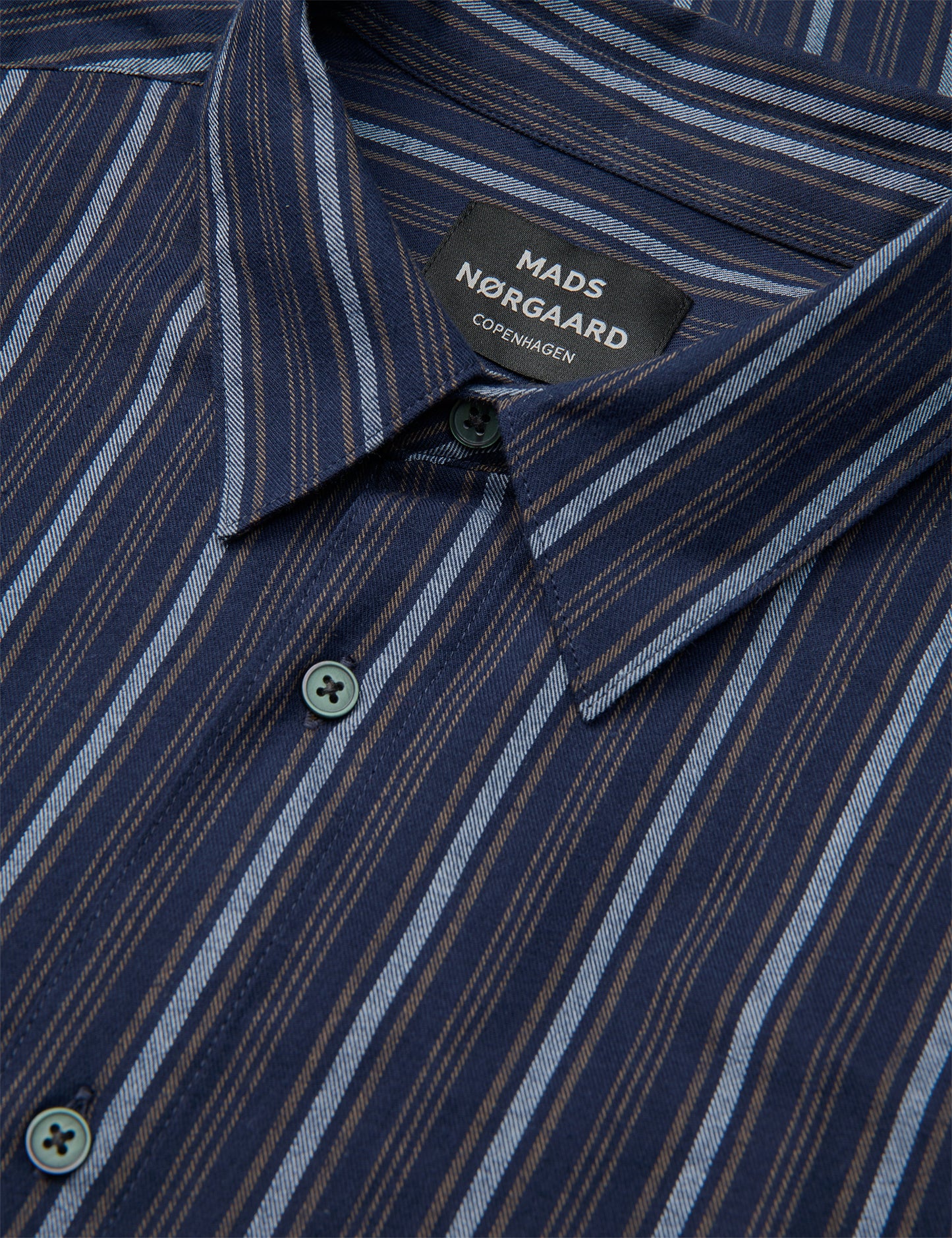 Flannel Stripe Sune Shirt, Sky Captain/Tarmac/Cashmere Bl