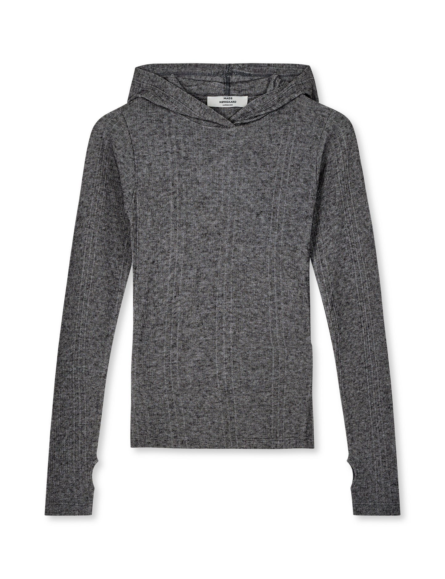 Point Wool Tutti Hood, Dark Grey Melange
