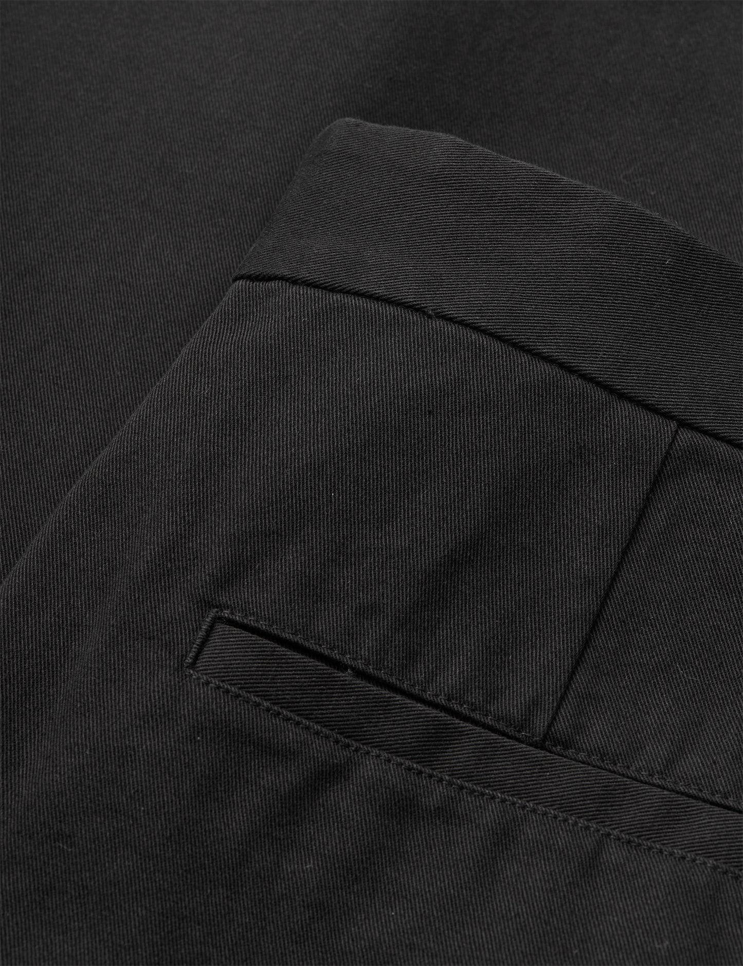 Cotton Twill Henry Pants, Black