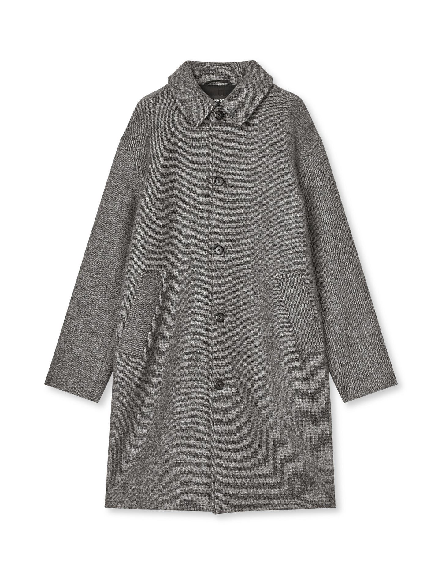 Bond Wool Curtis Coat, Dark Grey Melange