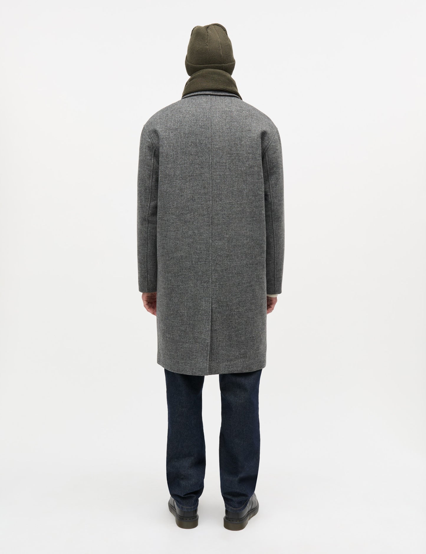 Bond Wool Curtis Coat, Dark Grey Melange
