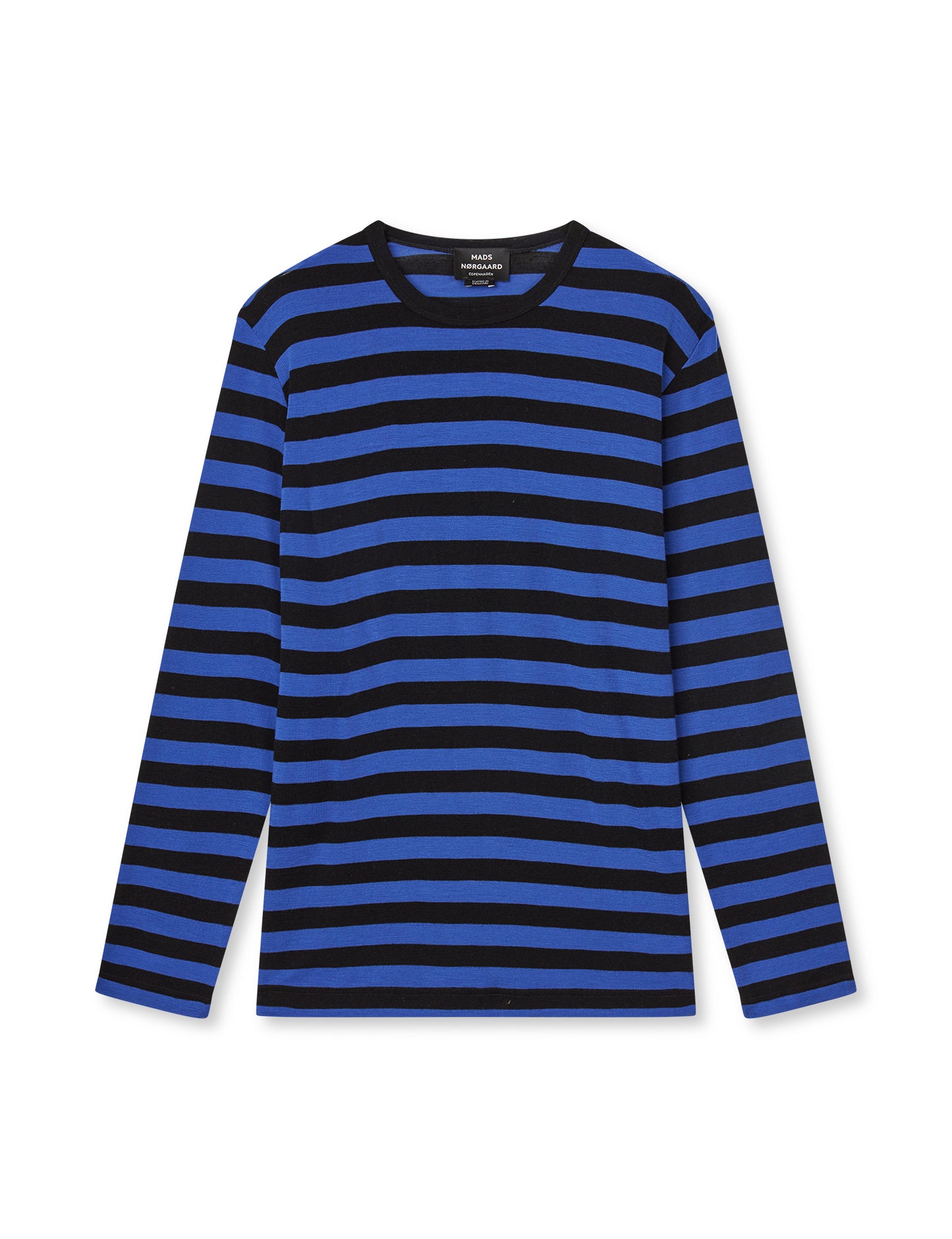 Fine Wool Tobias Knit, Asphalt/Lapis Blue