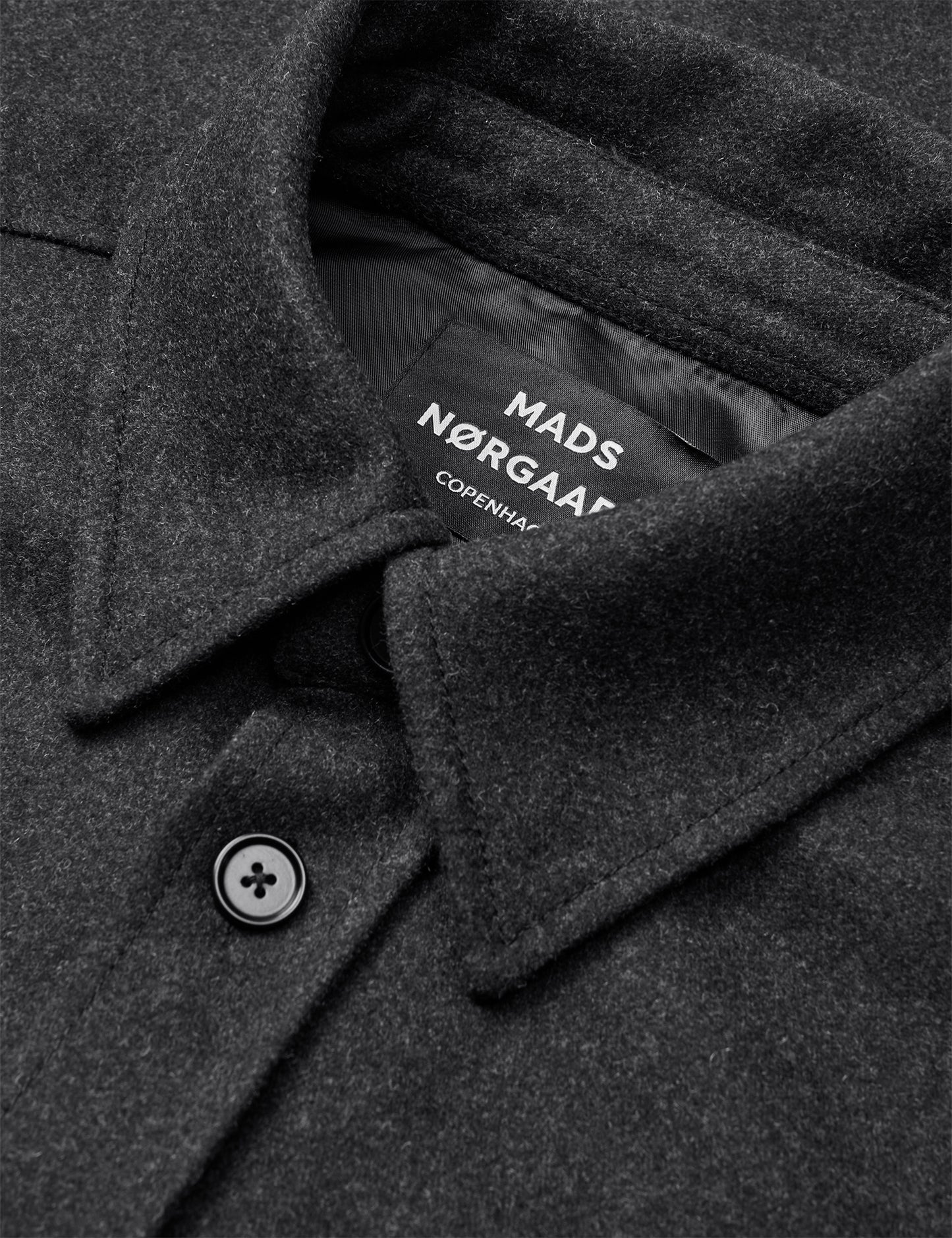 Felted Wool August Work Shirt, Charcoal Melange