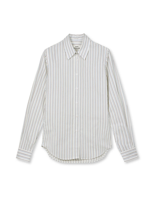 Cohen Poplin Shady Shirt, Snow White/Winetasting