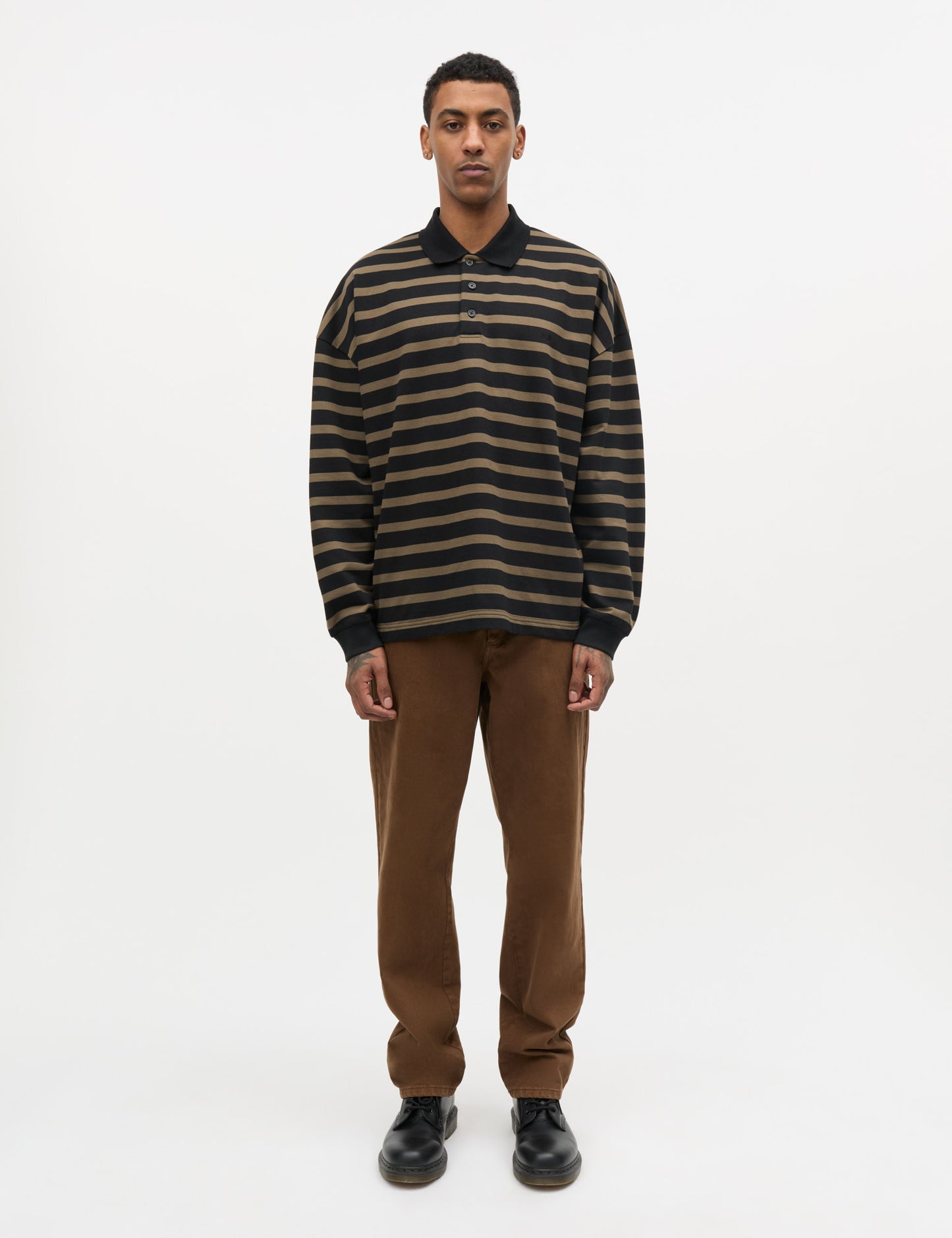 Light Terry Polo Sweat ST., Tarmac/Black ST.
