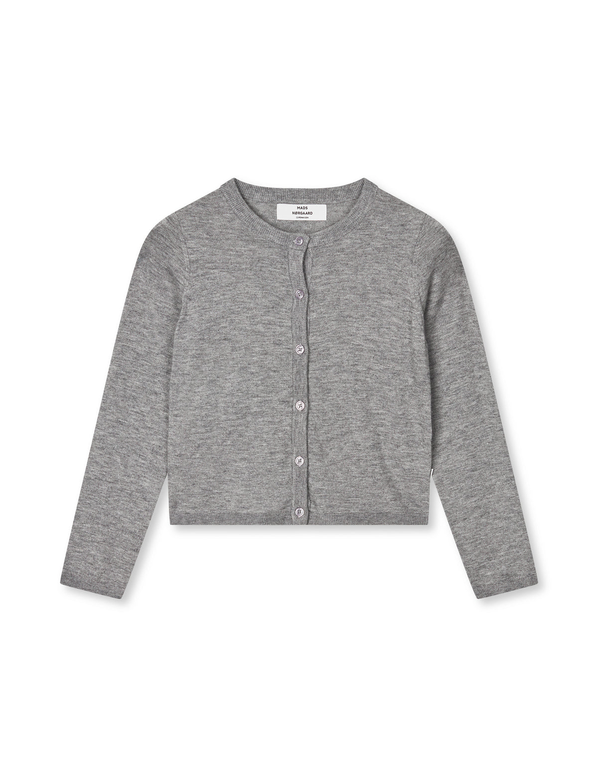 Fine Merino Charlie Knit, Mid Grey Melange