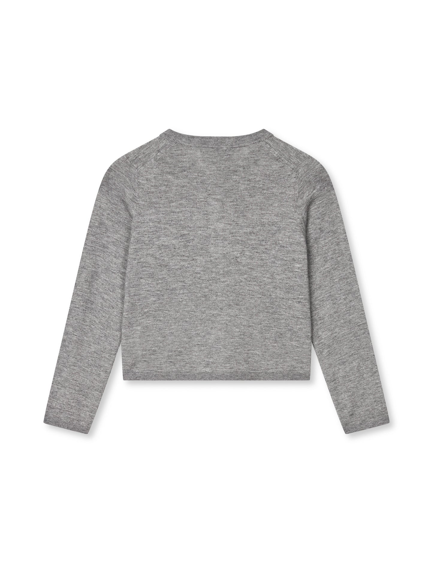 Fine Merino Charlie Knit, Mid Grey Melange
