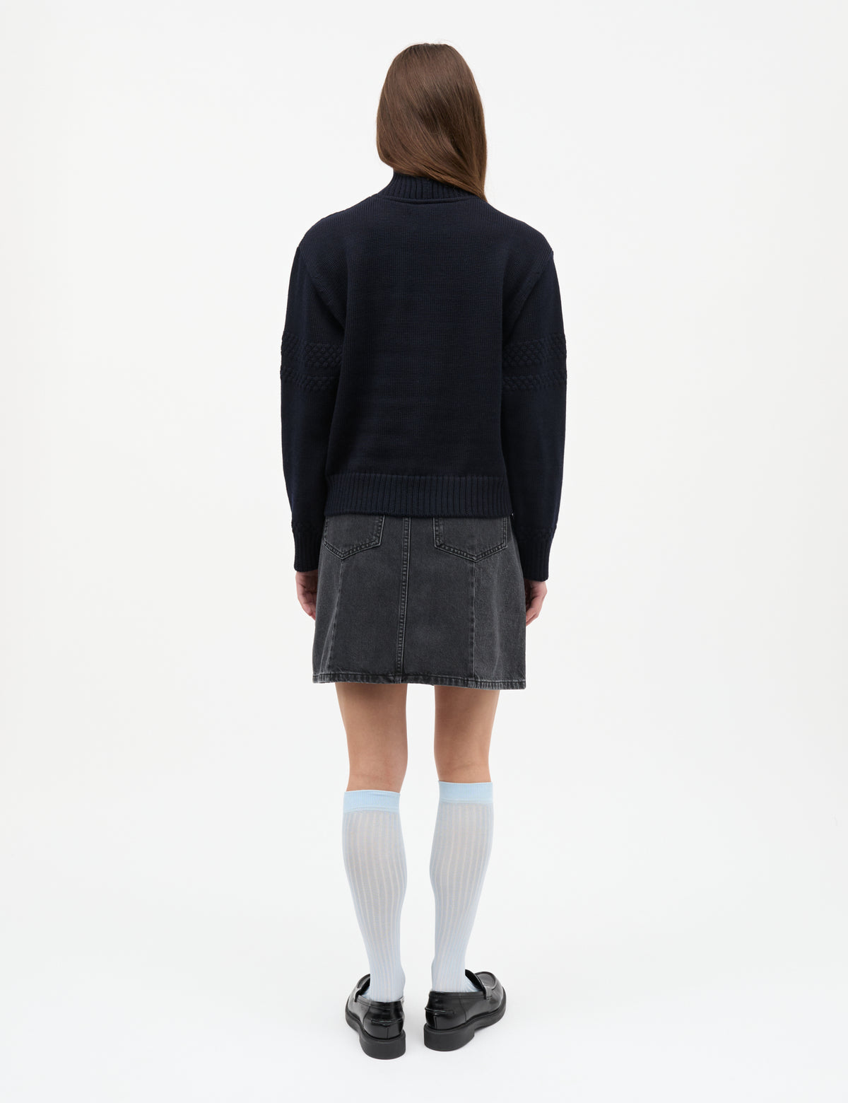 Knit Viscose Annie Sock, Cerulean