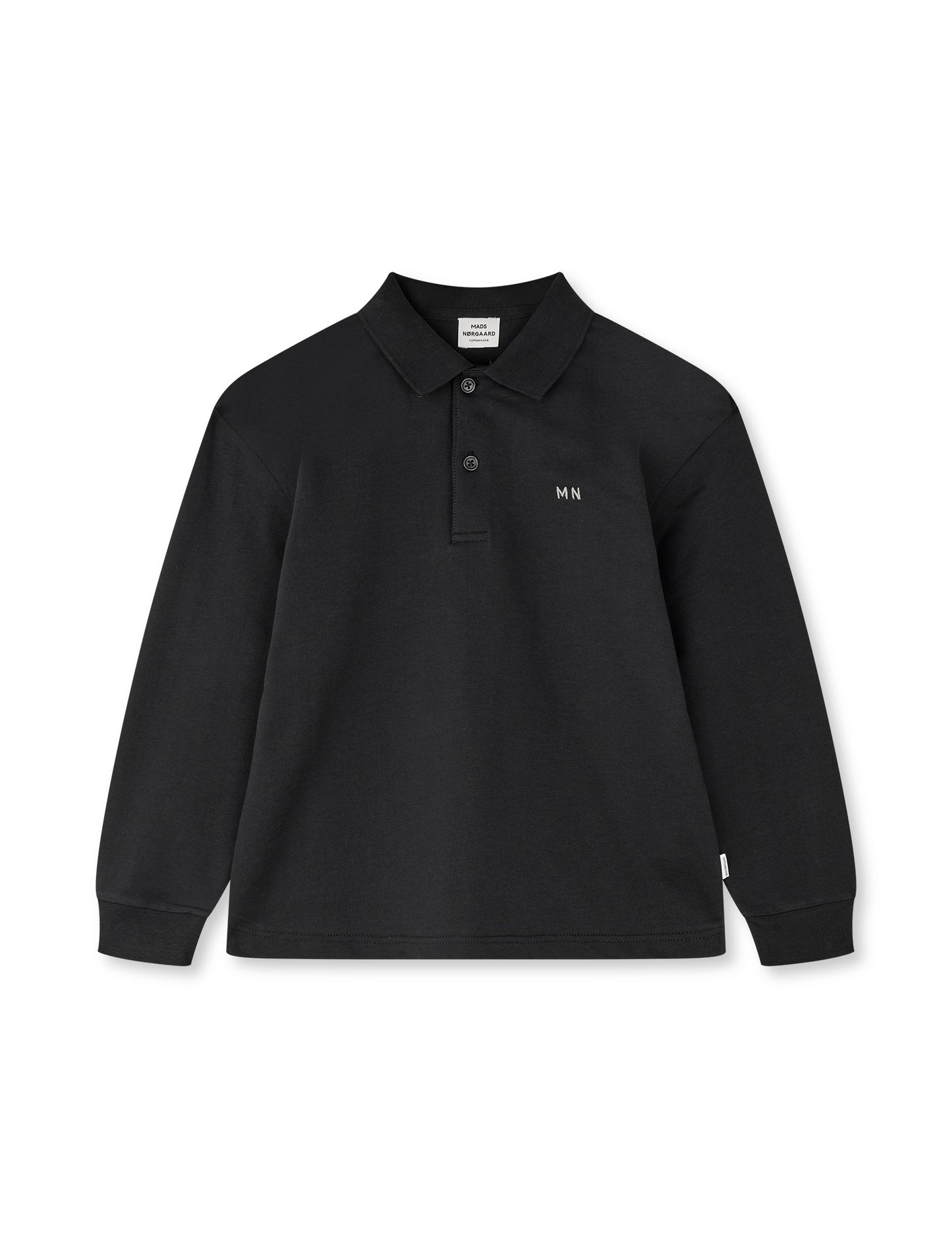 Light Terry Jan Polo L/S, Black