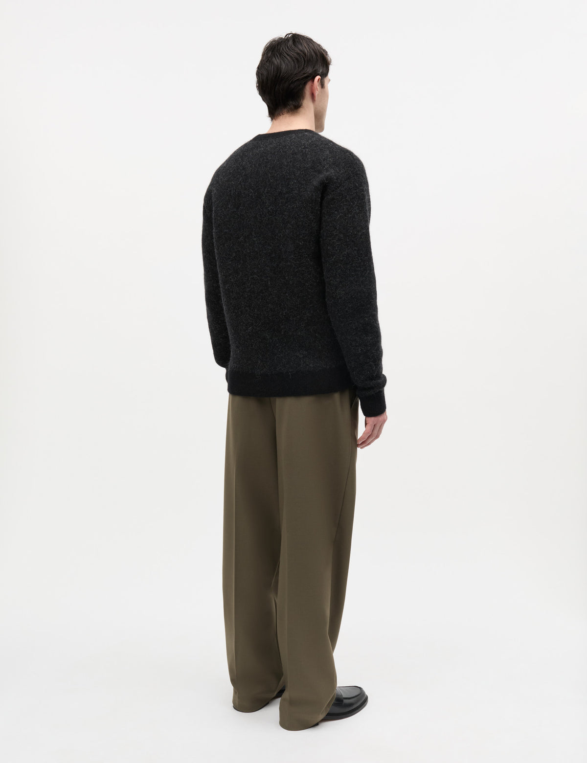 Alpaca Wool Vilhelm Flower Knit, Black