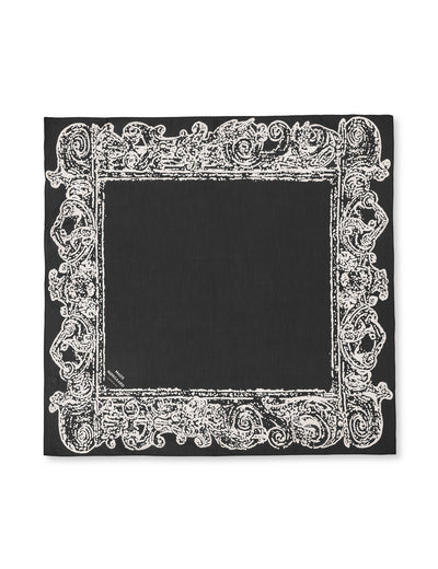 Soft Cotton Scarf, Frame AOP/Black