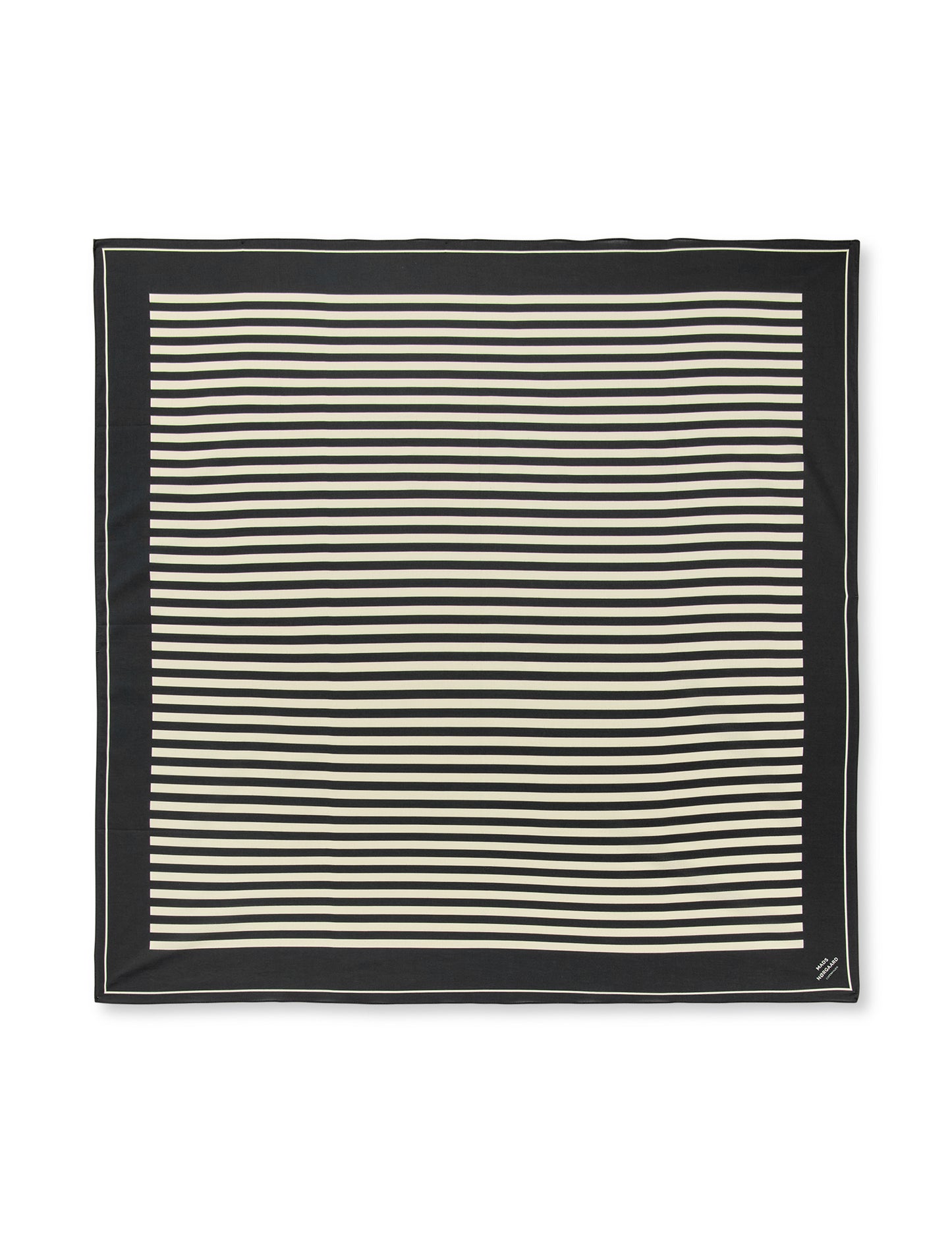 Soft Cotton Scarf Big, Stripe AOP/Black