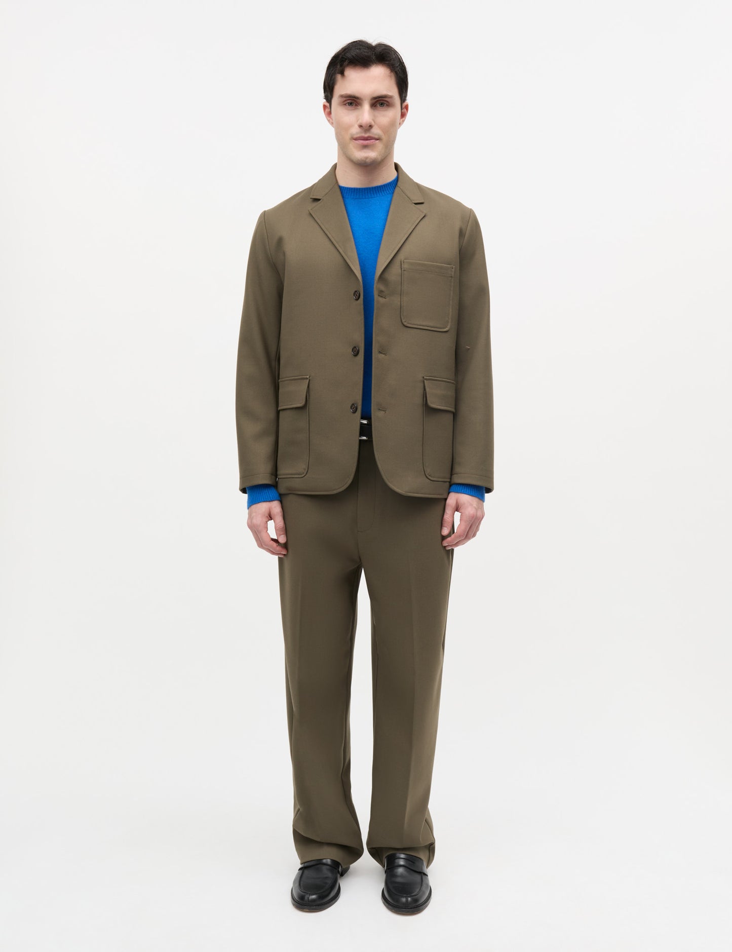 Super Twill Louis Blazer Jacket, Tarmac
