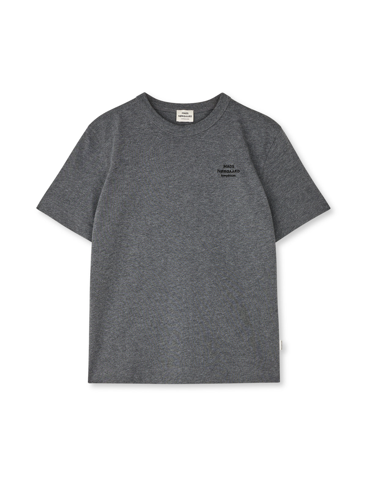 Cotton Jersey Theo Tee, Dark Grey Melange