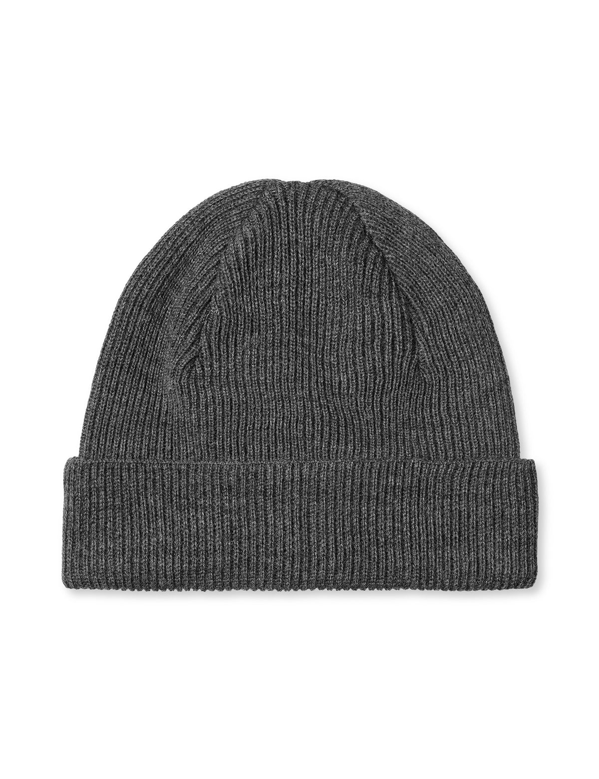 Wool Ask Beanie, Charcoal Melange