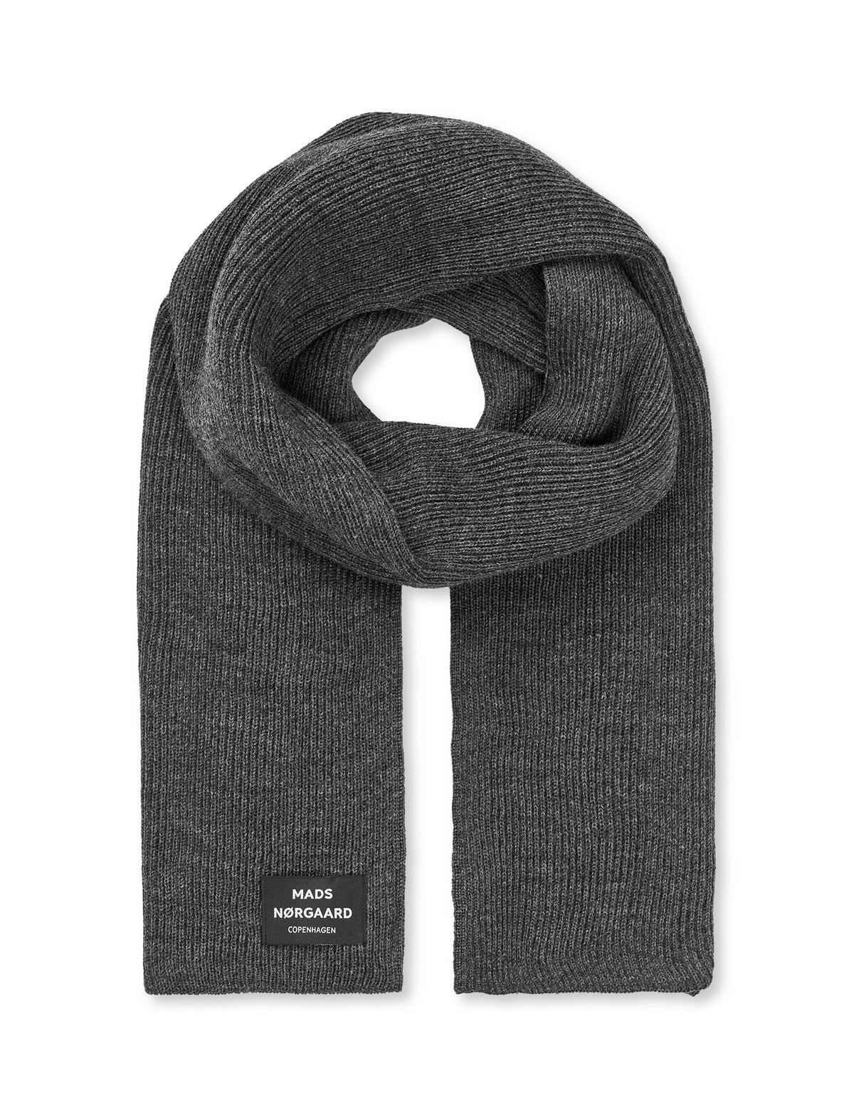 Wool Arne Scarf, Charcoal Melange
