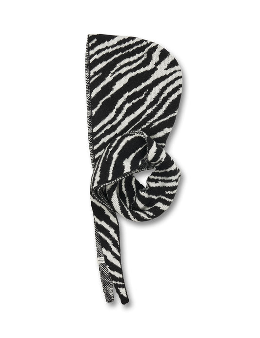 One Wool Frika Zebra Hooded Scarf, Zebra