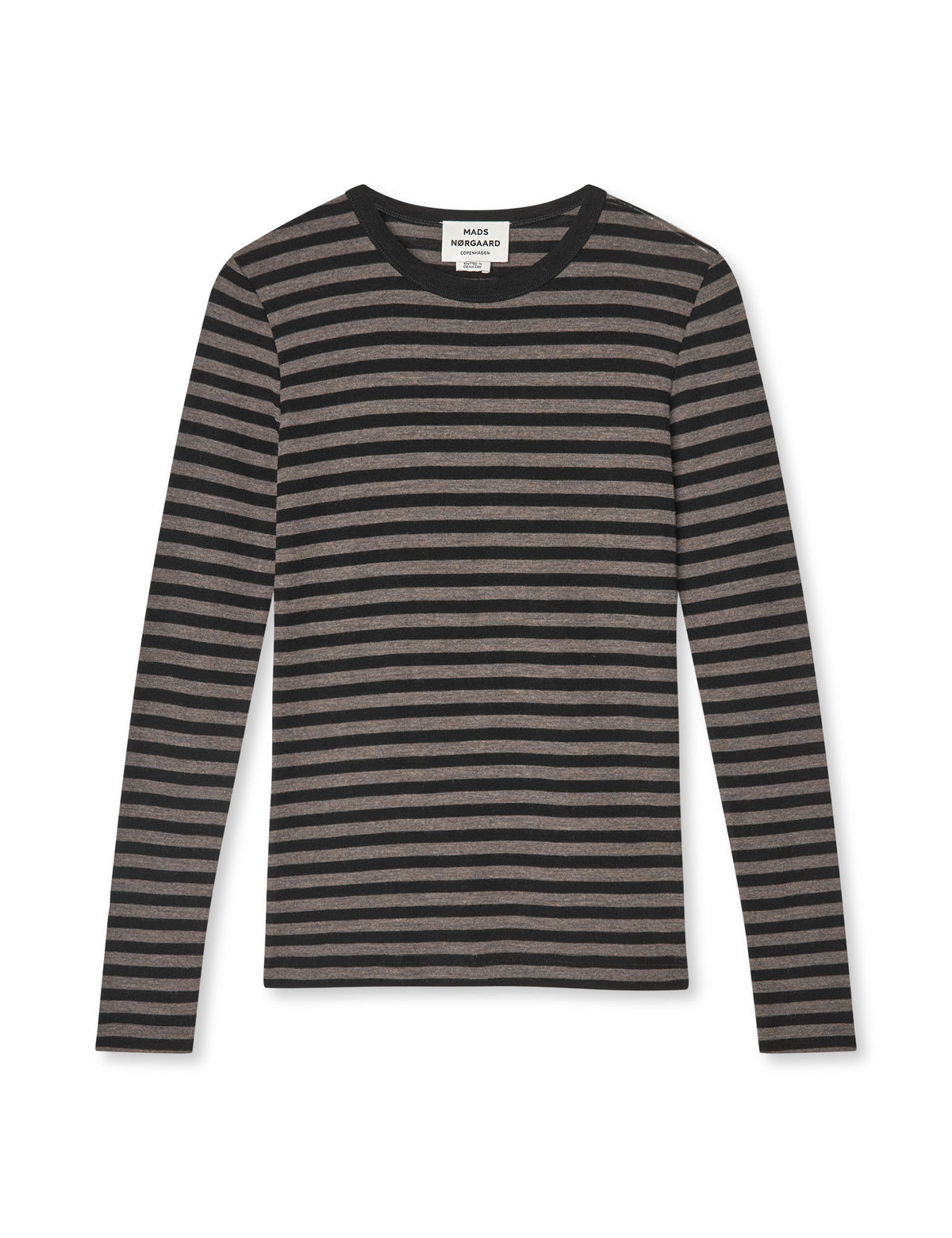 Fine Wool Sharon Knit, Black/Cocoa