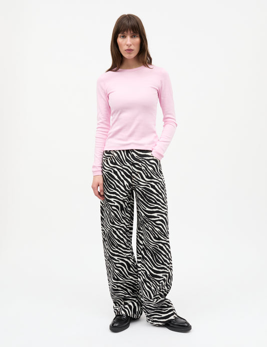 Mock Twill Christel AOP Jeans, Zebra