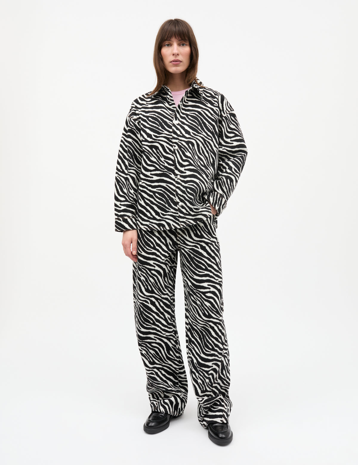 Mock Twill Gisla AOP Shirt, Zebra