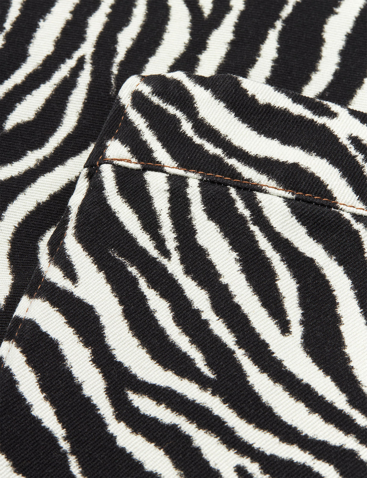 Mock Twill Stelly AOP Skirt, Zebra