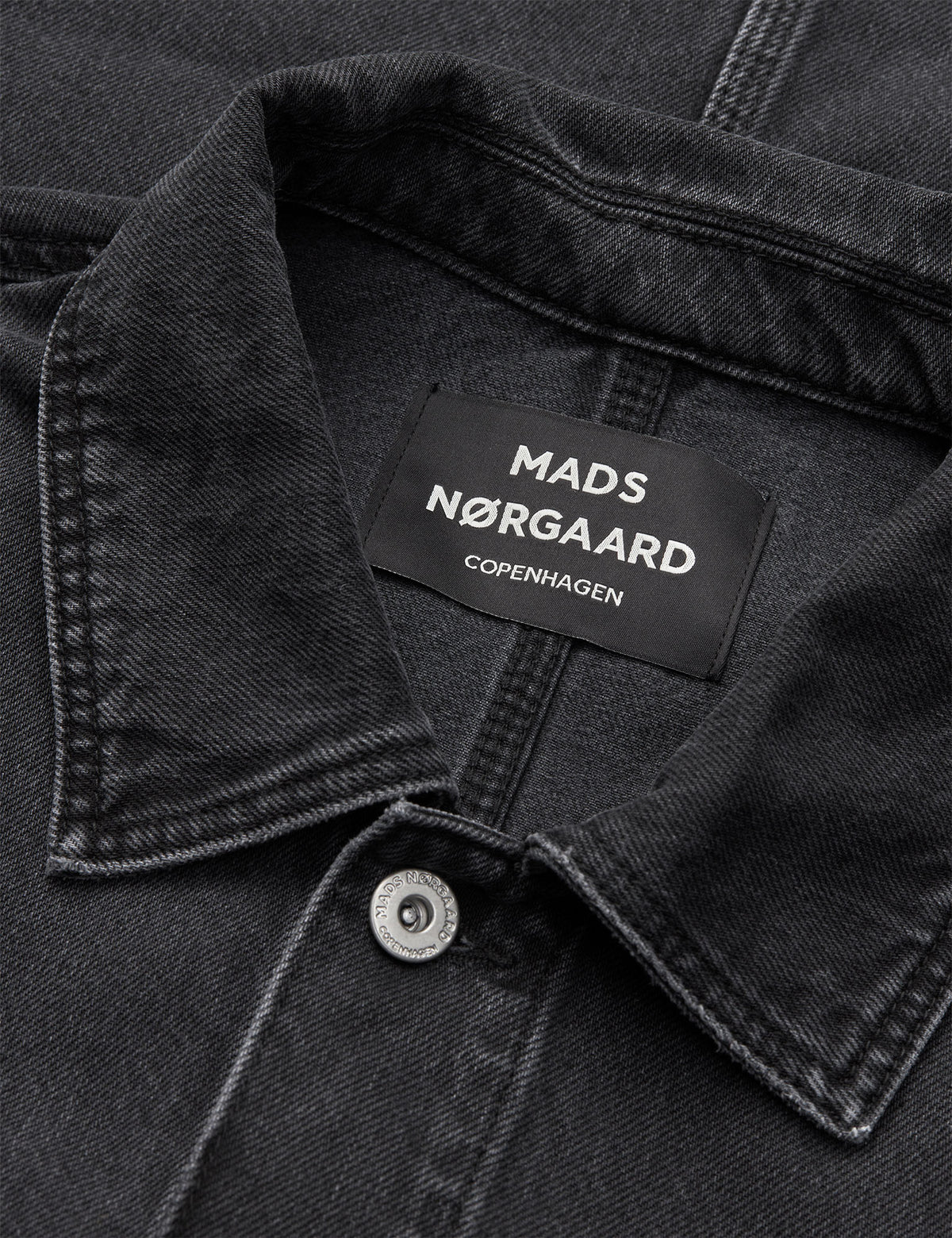 Salvo Denim Reworked Chore Jacket, Black Stone Wash