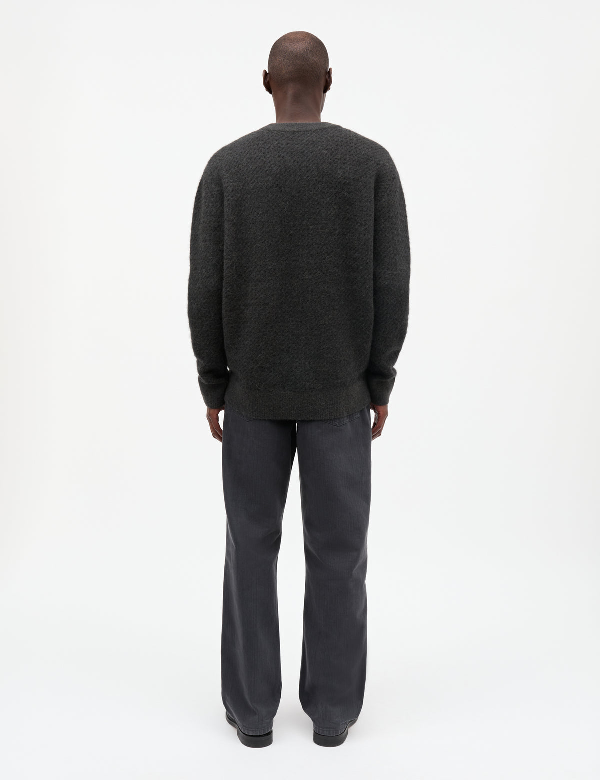 Alpaca Wool Gustav Lusekofte Knit, Phantom/Black