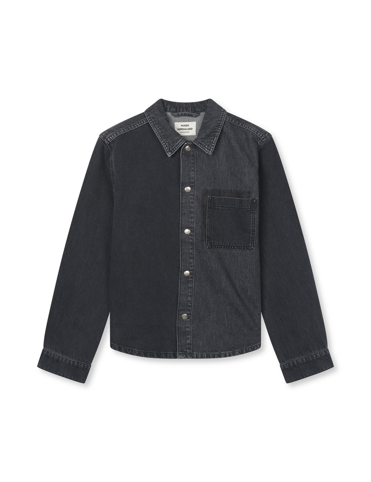 Salvo Denim Crash Shirt, Black Stone Wash