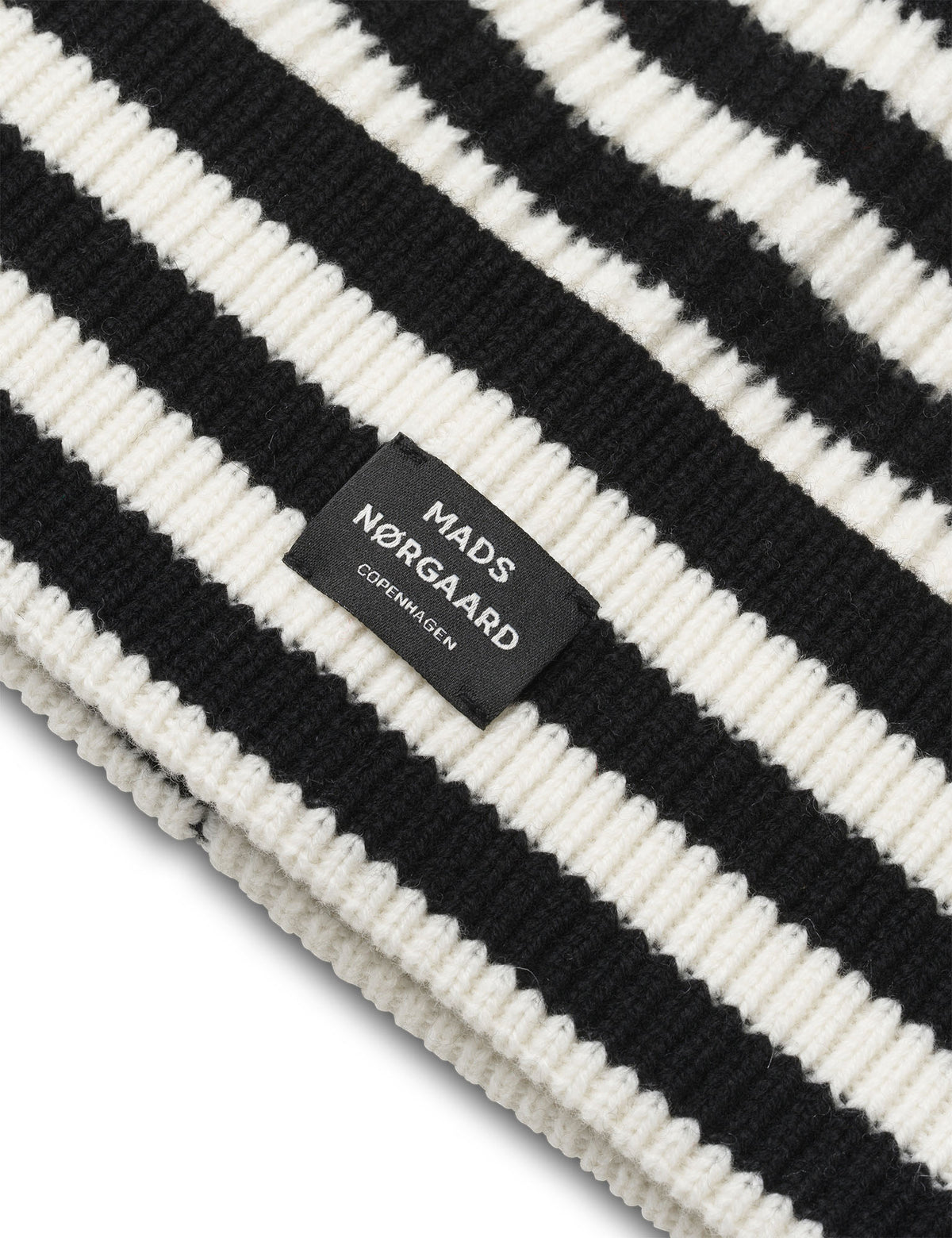 One Wool Bran Beanie, Black/White