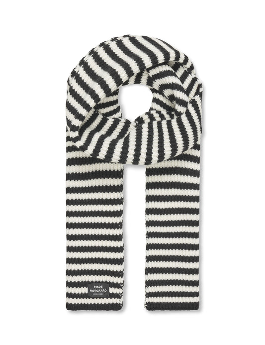 One Wool Basil Scarf, Black/White