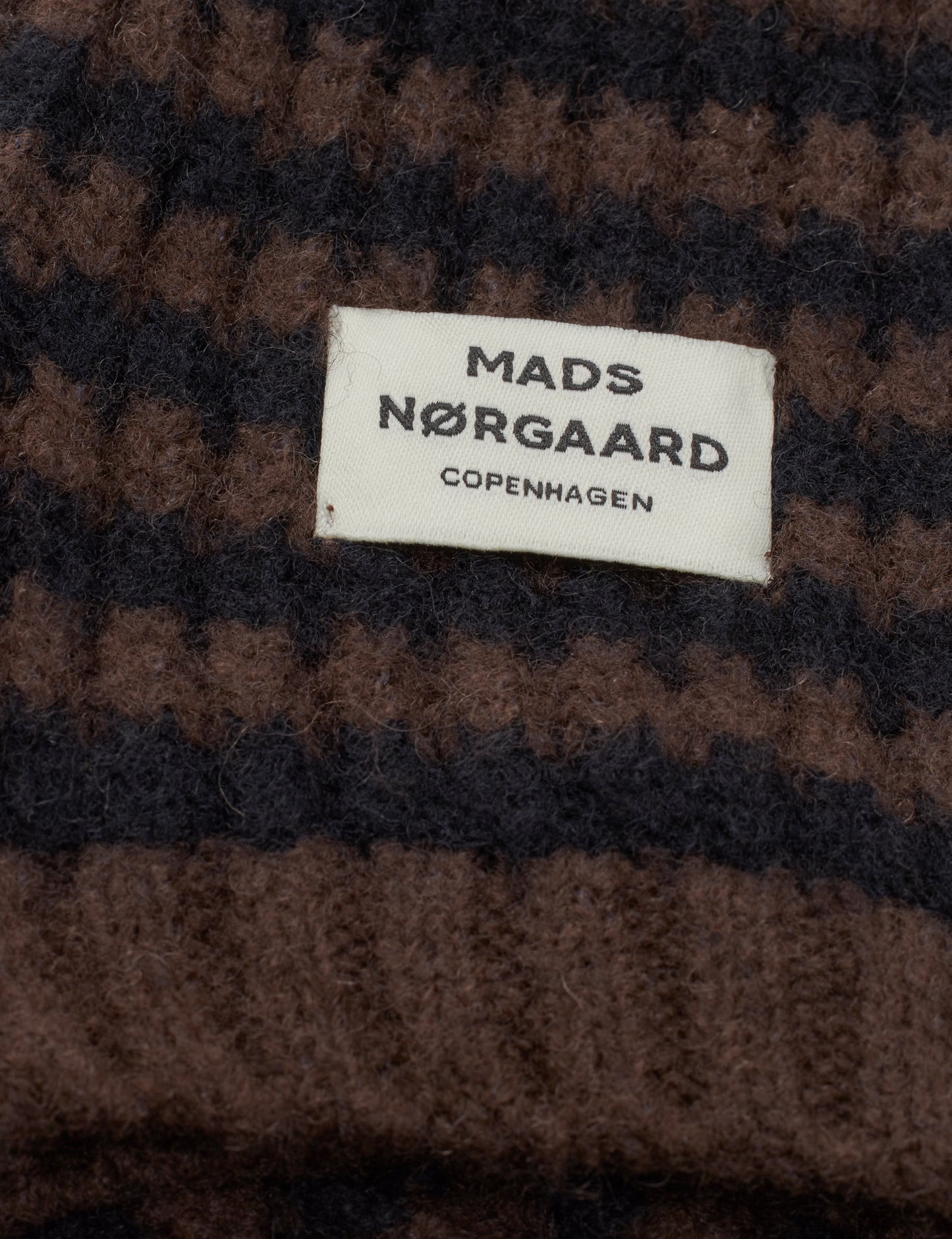 Tosca Balando Stripe Balaclava, Black/Demitasse