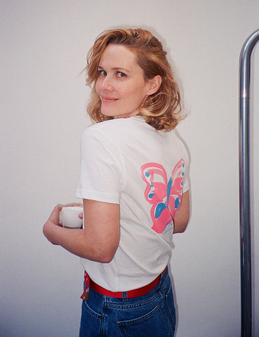 Fine Jersey Oh Land Tee, White